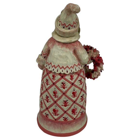 2004 Jim Shore Heartwood Creek Santa Toile Red Bell Figurine 5" Wreath Ornament - Picture 7 of 12